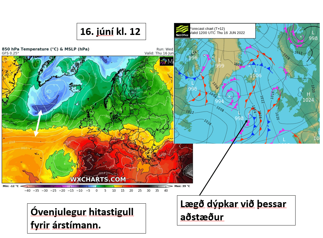 HVERNIG ER MEÐ LÆGÐINA SEM SPÁÐ ER 17. OG 18. JÚNÍ?